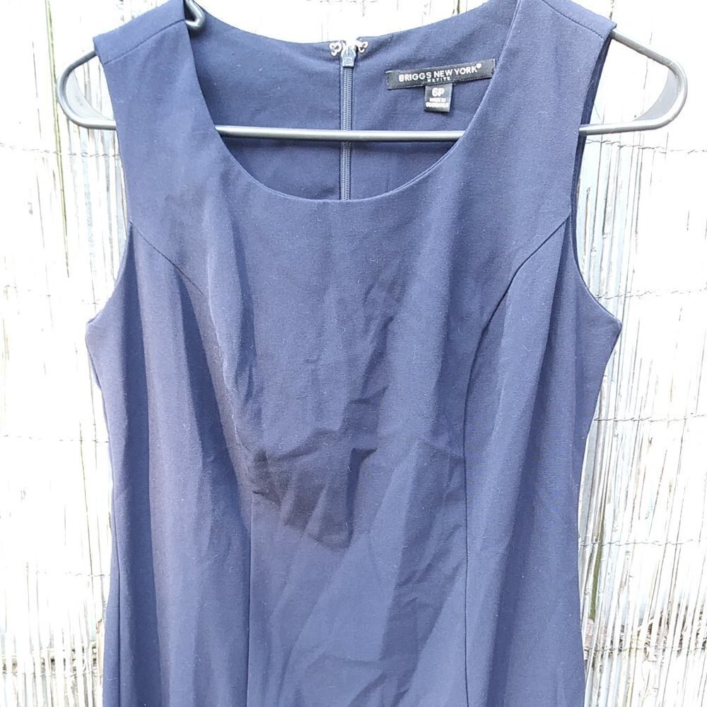 Briggs New York Navy Sleeveless Sheath Dress - 6P